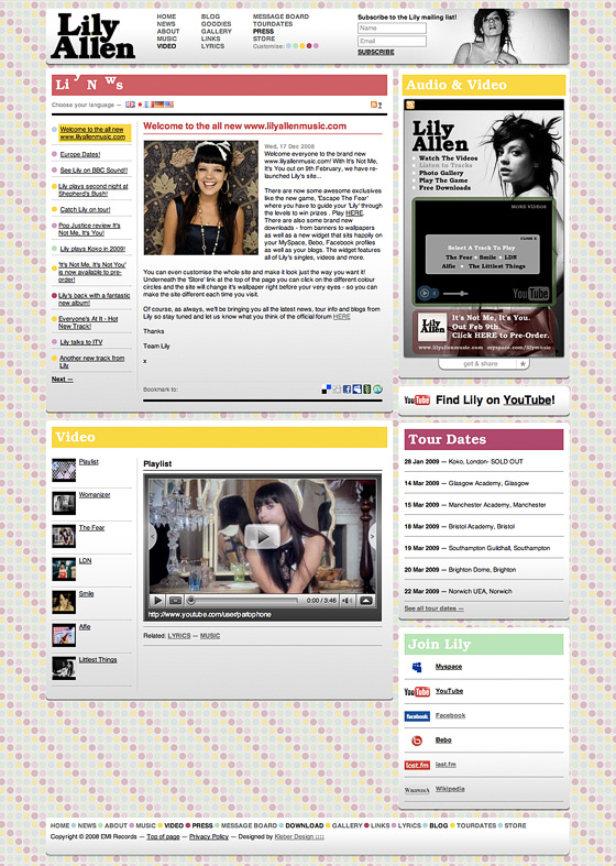 lily allen news page