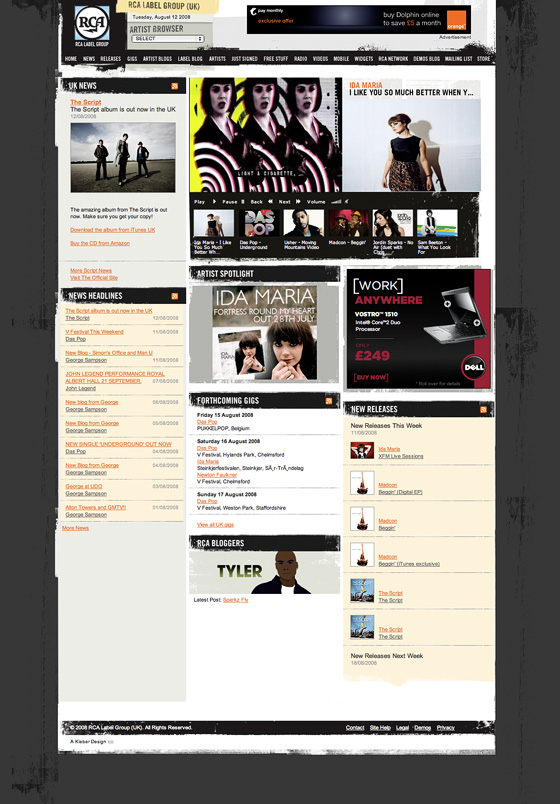 RCA homepage