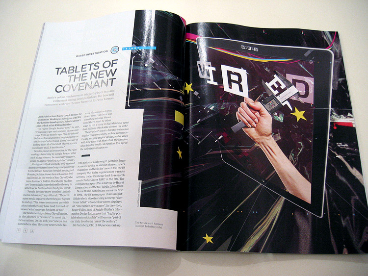 WIRED Tablet spread print