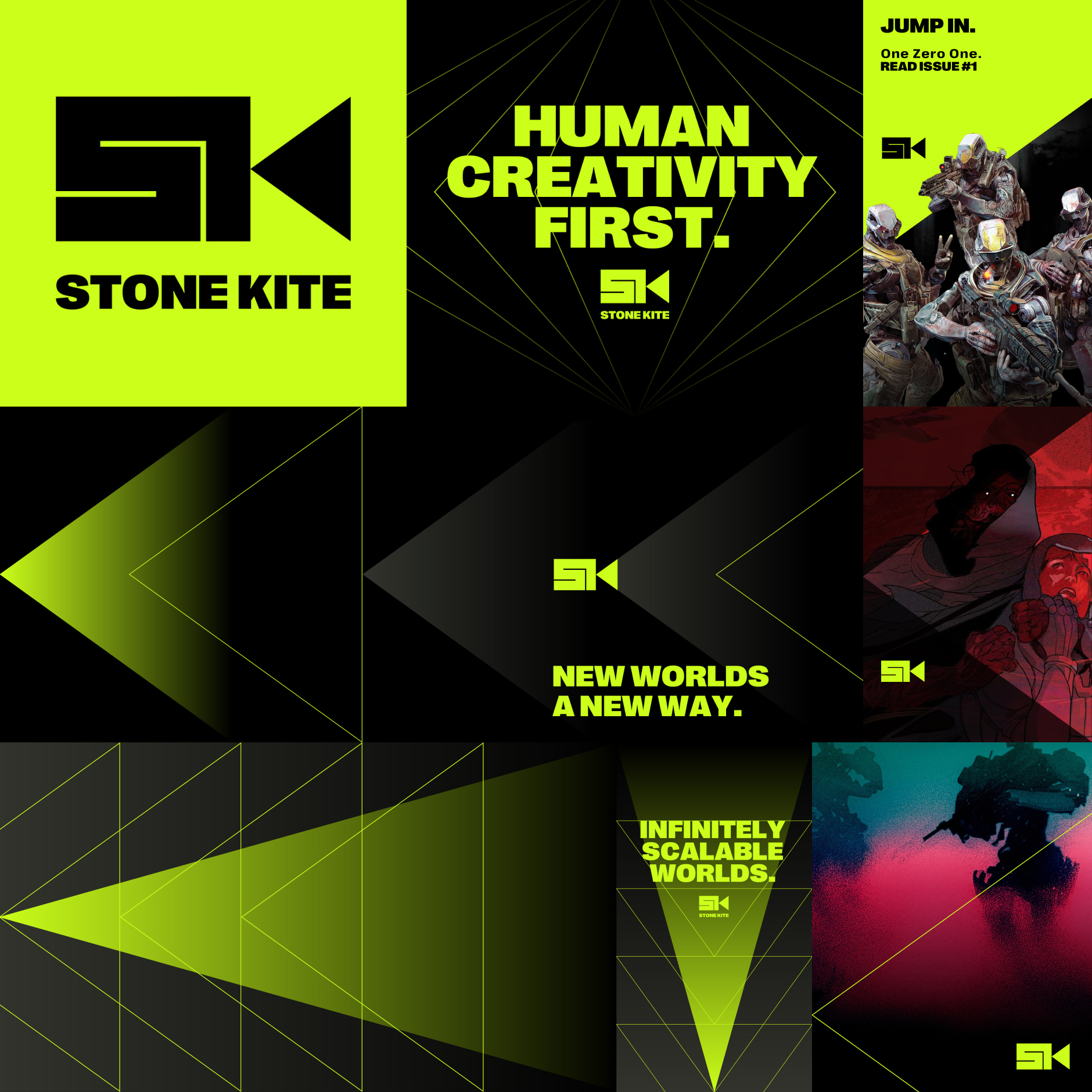 Stone Kite logo and  identity