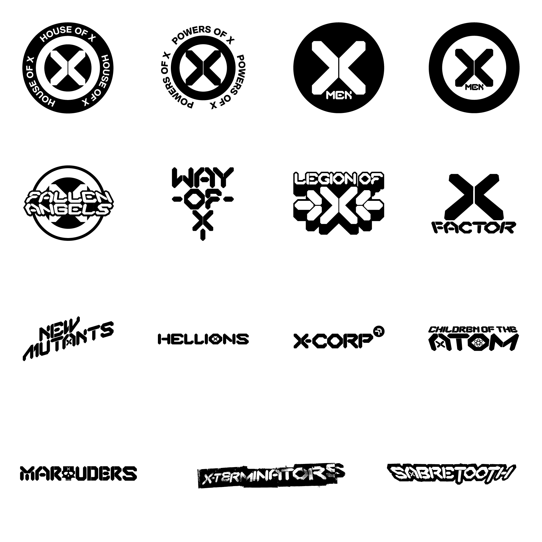 X-Men logos
